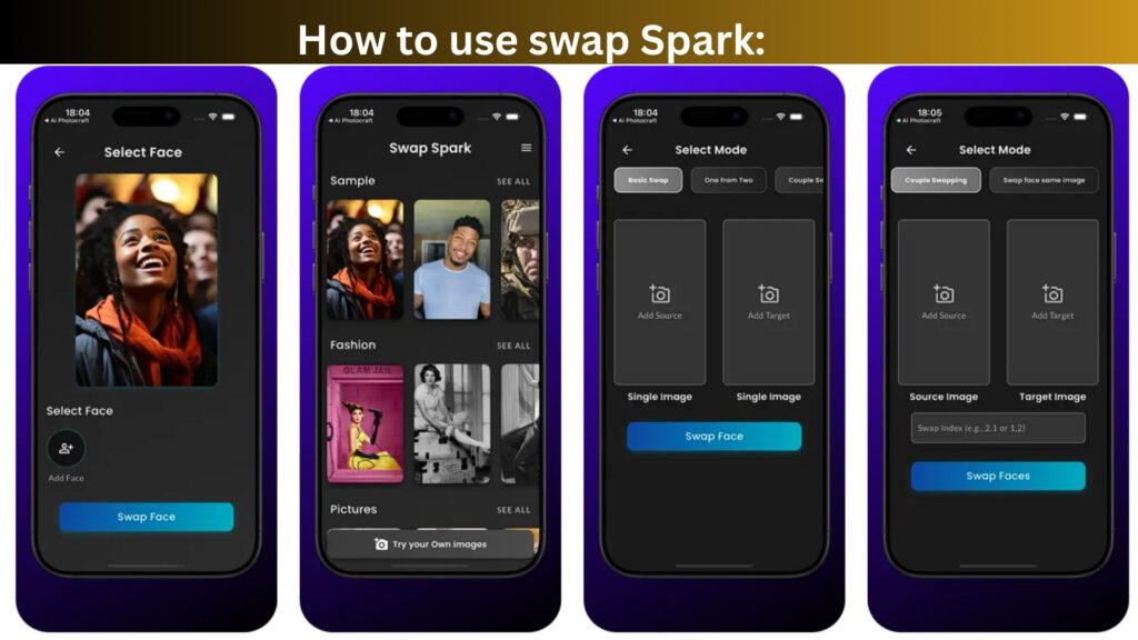 how to use swap spark ai face swap