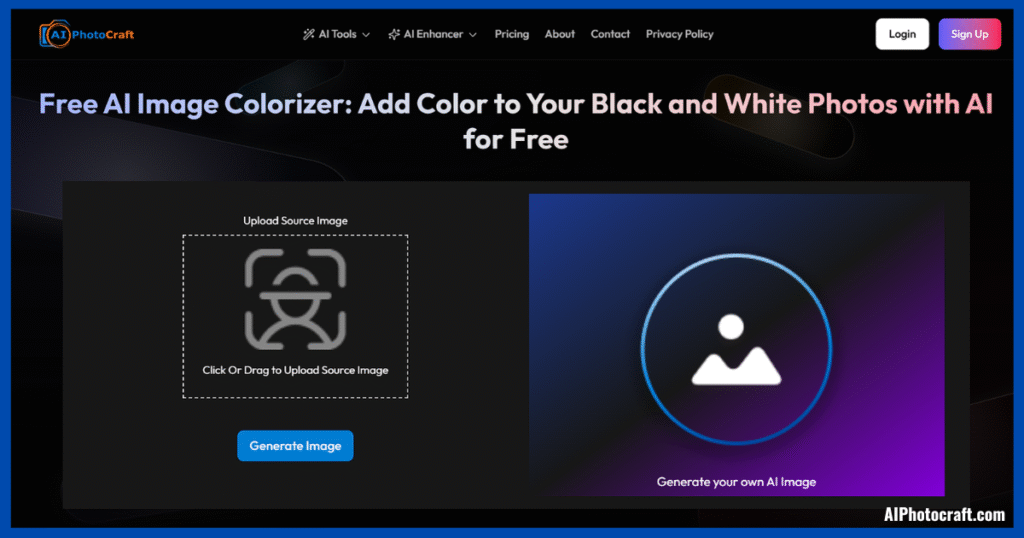 aiphotocraft image colorizer